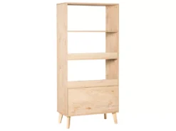Bibliothèque 3 Niveaux En MDF Bois Clair PARTON -Meilleur Meubles Magasin bibliotheque 16130917