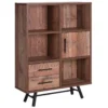 Bibliothèque 4 Compartiment En Bois Foncé ATLANTA -Meilleur Meubles Magasin bibliotheque 16613999