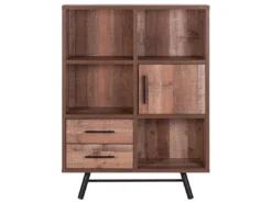 Bibliothèque 4 Compartiment En Bois Foncé ATLANTA -Meilleur Meubles Magasin bibliotheque 16614005
