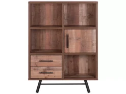Bibliothèque 4 Compartiment En Bois Foncé ATLANTA -Meilleur Meubles Magasin bibliotheque 16614007