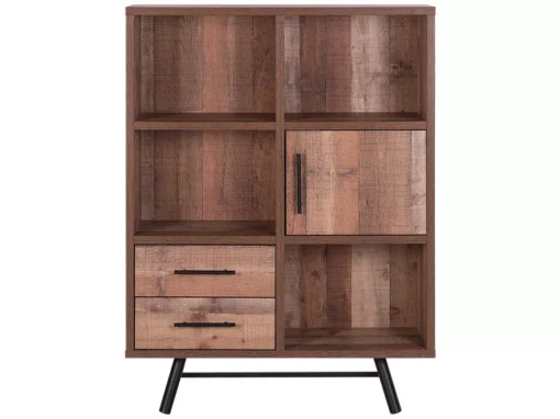 Bibliothèque 4 Compartiment En Bois Foncé ATLANTA -Meilleur Meubles Magasin bibliotheque 16614007