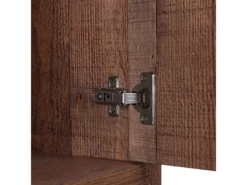 Bibliothèque 4 Compartiment En Bois Foncé ATLANTA -Meilleur Meubles Magasin bibliotheque 16614013
