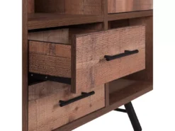 Bibliothèque 4 Compartiment En Bois Foncé ATLANTA -Meilleur Meubles Magasin bibliotheque 16614015
