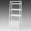 Bibliothèque Étagère Style échelle De 4 Niveaux Et 1 Tiroir Blanc, FRG116-W -Meilleur Meubles Magasin bibliotheque 19156971