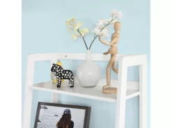 Bibliothèque Étagère Style échelle De 4 Niveaux Et 1 Tiroir Blanc, FRG116-W -Meilleur Meubles Magasin bibliotheque 19156987