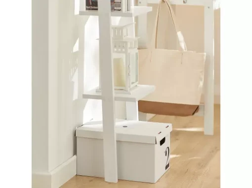 Bibliothèque Étagère Murale Style échelle, Étagère échelle 4 Niveaux- Blanc, FRG15-W -Meilleur Meubles Magasin bibliotheque 19157211