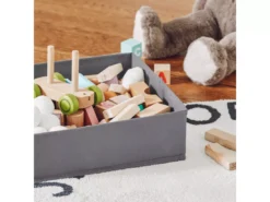 Étagère De Rangement Pour Chambre D’Enfants Avec 2 Paniers Et 1 Compartiment à Roulettes, KMB71-W -Meilleur Meubles Magasin bibliotheque 19313083