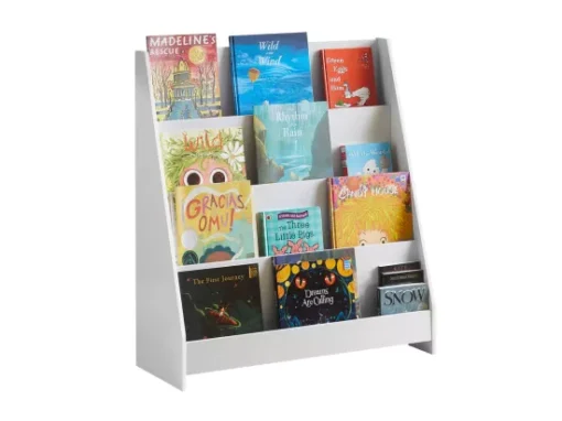 Étagère À Livres Pour Enfants Avec 4 Compartiments De Rangement Blanc, Kmb32-w -Meilleur Meubles Magasin bibliotheque 19400931