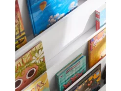 Étagère À Livres Pour Enfants Avec 4 Compartiments De Rangement Blanc, Kmb32-w -Meilleur Meubles Magasin bibliotheque 19400937