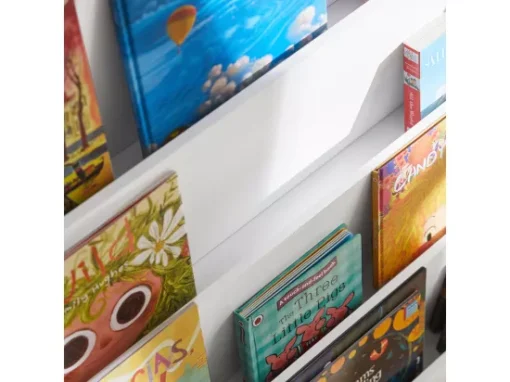 Étagère À Livres Pour Enfants Avec 4 Compartiments De Rangement Blanc, Kmb32-w -Meilleur Meubles Magasin bibliotheque 19400937
