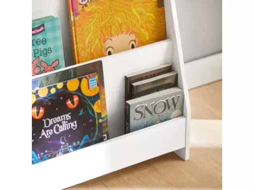 Étagère À Livres Pour Enfants Avec 4 Compartiments De Rangement Blanc, Kmb32-w -Meilleur Meubles Magasin bibliotheque 19400943