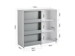 Étagère Enfants Commode Pour Chambre D'Enfant Avec Porte Coulissante Étagère à Jouets, KMB33-W 12 Étagère Enfants Commode Pour Chambre D'Enfant Avec Porte Coulissante Étagère à Jouets, KMB33-W -Meilleur Meubles Magasin bibliotheque 19400951