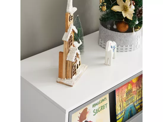 Étagère Enfants Commode Pour Chambre D'Enfant Avec Porte Coulissante Étagère à Jouets, KMB33-W 6 Étagère Enfants Commode Pour Chambre D'Enfant Avec Porte Coulissante Étagère à Jouets, KMB33-W – Image 4