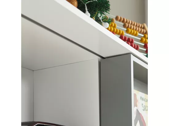 Étagère Enfants Commode Pour Chambre D'Enfant Avec Porte Coulissante Étagère à Jouets, KMB33-W 9 Étagère Enfants Commode Pour Chambre D'Enfant Avec Porte Coulissante Étagère à Jouets, KMB33-W – Image 7