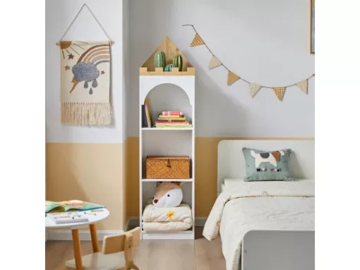 Bibliothèque Étagère De Rangement Pour Livres Et Jouets Enfant Étagère à Livres, KMB42-W -Meilleur Meubles Magasin bibliotheque 19401233