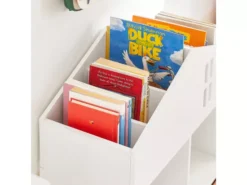 Mini Bibliothèque Pour Livres Et Jouets Pour Enfant, Étagère En Forme De Maison, KMB49-W -Meilleur Meubles Magasin bibliotheque 19401441