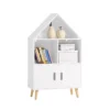 Bibliothèque Enfant Sur Pieds Avec 1 Regard De Château, 2 Compartiments Et 2 Portes, KMB58-W -Meilleur Meubles Magasin bibliotheque 19401905
