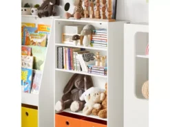 SoBuy Lot De 3 Bibliothèques Pour Enfant Étagère Enfant Rangement Pour Livres Et Jouets, Forme De Voiture KMB67-W+KMB68-W+KMB69-W -Meilleur Meubles Magasin bibliotheque 19816127