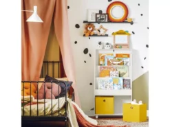 SoBuy Lot De 3 Bibliothèques Pour Enfant Étagère Enfant Rangement Pour Livres Et Jouets, Forme De Voiture KMB67-W+KMB68-W+KMB69-W -Meilleur Meubles Magasin bibliotheque 19816131