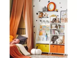 SoBuy Lot De 3 Bibliothèques Pour Enfant Étagère Enfant Rangement Pour Livres Et Jouets, Forme De Voiture KMB67-W+KMB68-W+KMB69-W -Meilleur Meubles Magasin bibliotheque 19816133