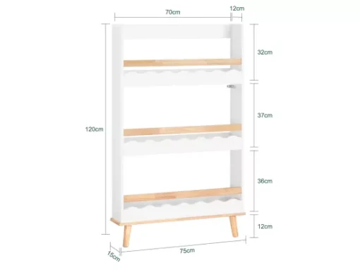 SoBuy KMB77-W Bibliothèque Murale, Étagère à Livres à 3 Niveaux, Étagère De Rangement Pour Ranger Des Livres Pour Chambre D'enfants, Salle De Jeux -Meilleur Meubles Magasin bibliotheque 20859695