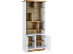 Bibliothèque Castor 8 Ouvertes Blanc/chêne -Meilleur Meubles Magasin bibliotheque 21681715