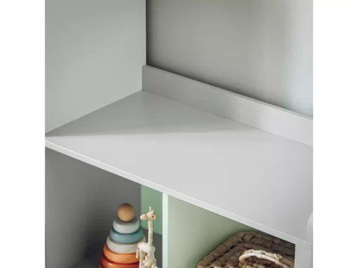 SoBuy Bibliothèque Pour Enfant, Banc Étagère De Rangement Pour Jouets Et Livres, Étagère à Livres Pour Garçon Fille Pour Chambre D'enfant Et Salle De Jeux, 5 Compartiments, 90 X 30 X 82 Cm, Gris Et Vert, KMB89-HG -Meilleur Meubles Magasin bibliotheque 23828057