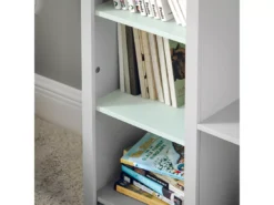 SoBuy Bibliothèque Pour Enfant, Banc Étagère De Rangement Pour Jouets Et Livres, Étagère à Livres Pour Garçon Fille Pour Chambre D'enfant Et Salle De Jeux, 5 Compartiments, 90 X 30 X 82 Cm, Gris Et Vert, KMB89-HG -Meilleur Meubles Magasin bibliotheque 23828061