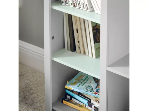 SoBuy Bibliothèque Pour Enfant, Banc Étagère De Rangement Pour Jouets Et Livres, Étagère à Livres Pour Garçon Fille Pour Chambre D'enfant Et Salle De Jeux, 5 Compartiments, 90 X 30 X 82 Cm, Gris Et Vert, KMB89-HG -Meilleur Meubles Magasin bibliotheque 23828061