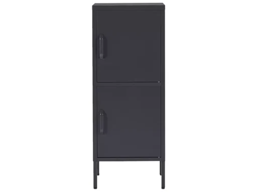 Armoire 2 Portes En Acier Noir HURON -Meilleur Meubles Magasin buffet 16267613