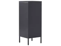 Armoire 2 Portes En Acier Noir HURON -Meilleur Meubles Magasin buffet 16267619