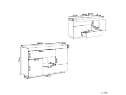 Buffet/bureau à Domicile Blanc GORAN -Meilleur Meubles Magasin buffet 16409453