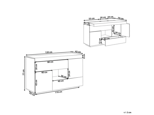 Buffet/bureau à Domicile Blanc GORAN -Meilleur Meubles Magasin buffet 16409453