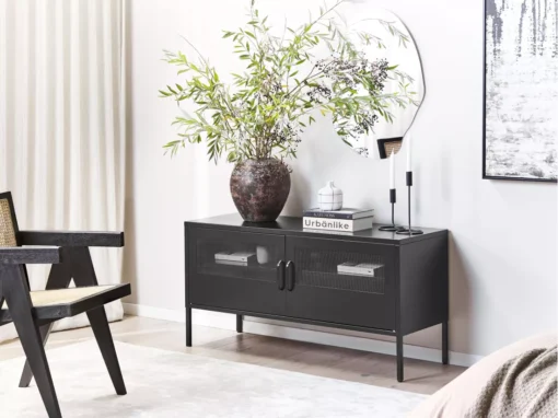 Commode à 2 Portes En Métal Noir MORLEY -Meilleur Meubles Magasin buffet 16691607