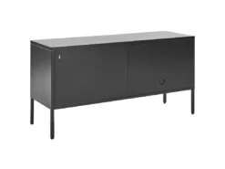 Commode à 2 Portes En Métal Noir MORLEY -Meilleur Meubles Magasin buffet 16691615