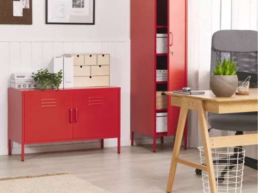 Buffet En Acier Rouge URIA -Meilleur Meubles Magasin buffet 16691693