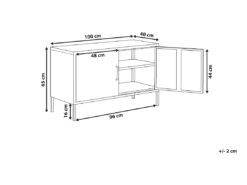 Buffet En Acier Rouge URIA -Meilleur Meubles Magasin buffet 16691695