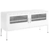 Commode à 2 Portes En Métal Blanc MORLEY -Meilleur Meubles Magasin buffet 16691705