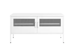 Commode à 2 Portes En Métal Blanc MORLEY -Meilleur Meubles Magasin buffet 16691711