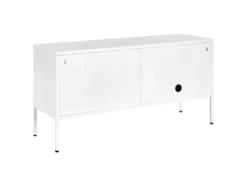 Commode à 2 Portes En Métal Blanc MORLEY -Meilleur Meubles Magasin buffet 16691715