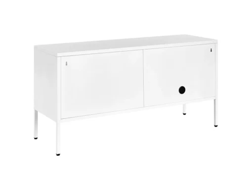 Commode à 2 Portes En Métal Blanc MORLEY -Meilleur Meubles Magasin buffet 16691715