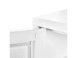 Commode à 2 Portes En Métal Blanc MORLEY -Meilleur Meubles Magasin buffet 16691717