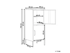Armoire à 2 Portes En Métal Blanc HURON -Meilleur Meubles Magasin buffet 16701571