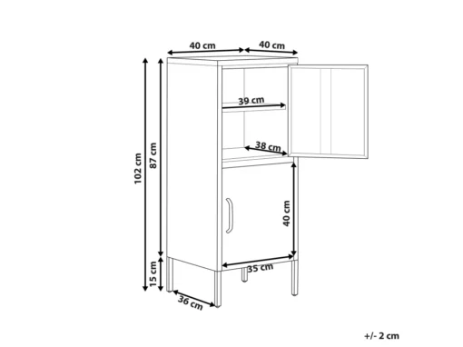 Armoire à 2 Portes En Métal Blanc HURON -Meilleur Meubles Magasin buffet 16701571
