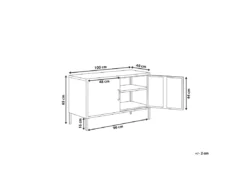 Buffet En Métal Jaune 2 Portes URIA -Meilleur Meubles Magasin buffet 16701597