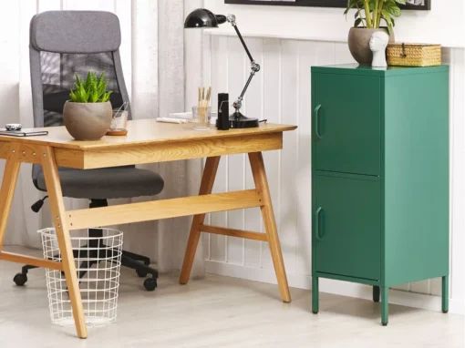 Armoire 2 Portes En Acier Vert HURON -Meilleur Meubles Magasin buffet 16701709