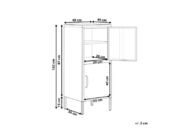 Armoire 2 Portes En Acier Vert HURON -Meilleur Meubles Magasin buffet 16701711