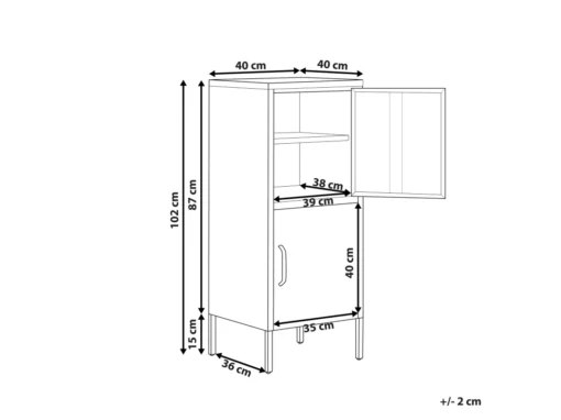 Armoire 2 Portes En Acier Vert HURON -Meilleur Meubles Magasin buffet 16701711