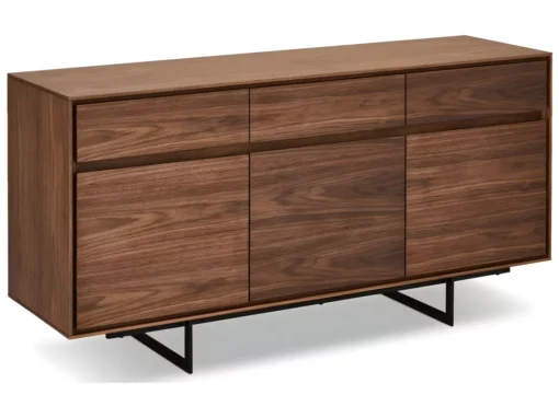 Buffet Tokyo Avec 3 Portes Et 3 Tiroirs - MDF Et Métal - Noyer -Meilleur Meubles Magasin buffet 18873149