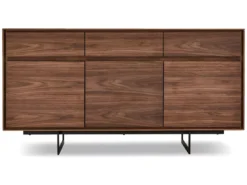 Buffet Tokyo Avec 3 Portes Et 3 Tiroirs - MDF Et Métal - Noyer -Meilleur Meubles Magasin buffet 18873153